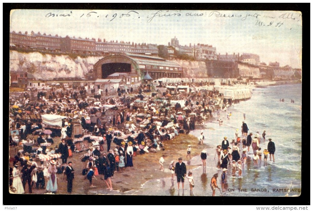 On The Sands, Ramsgate -- Raphael Tuck&Sons 'OILETTE'  ---- Postcard Traveled - Ramsgate