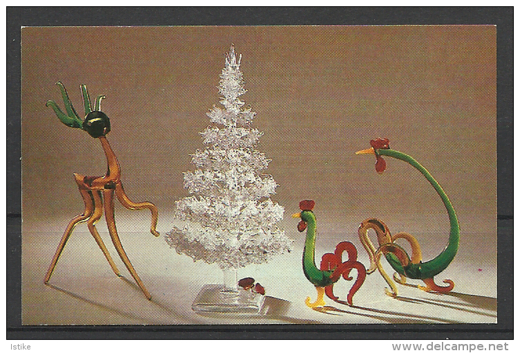 USSR, Glass Miniatures, Christmas Tree, Animals , 1980. - Kleinformat : 1971-80