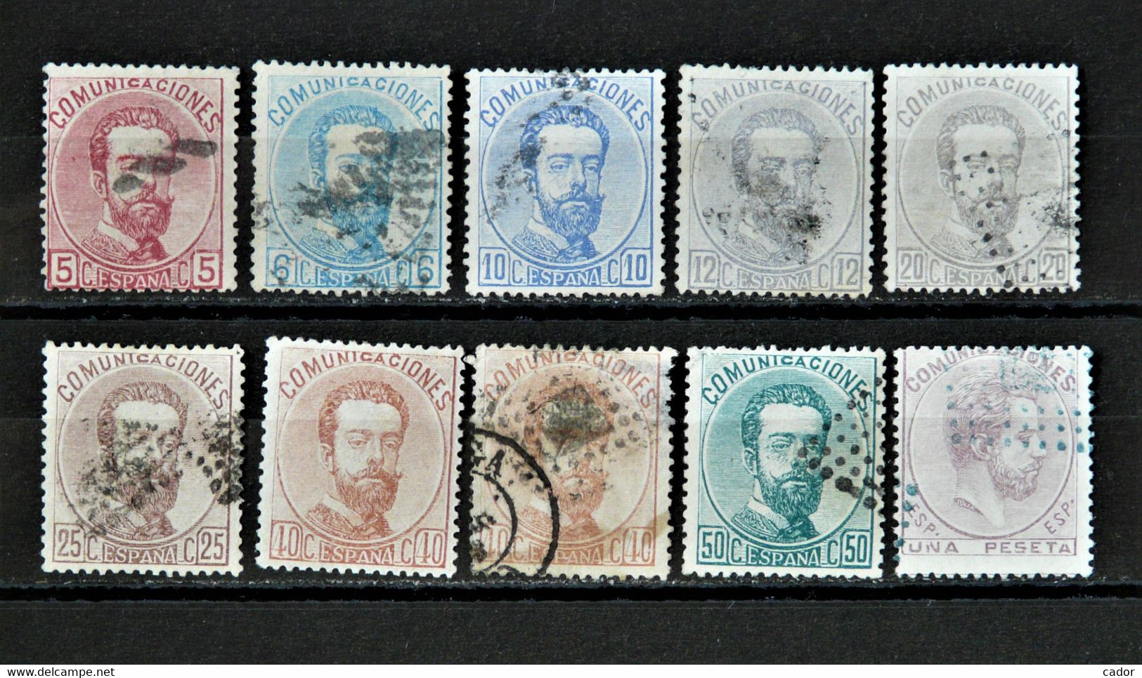 ESPAGNE - 1872  N° 117/118 - 120/123 - 124a*/126 (voir Scan) - Used Stamps