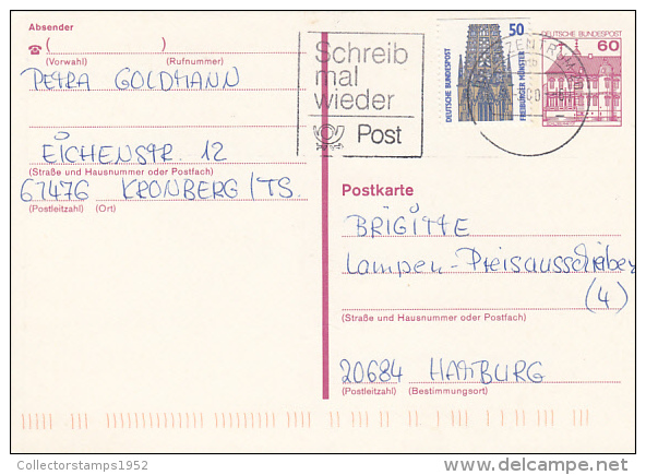 3280- RHEYDT CASTLE, ARCHITECTURE, POSTCARD STATIONERY, 2000, GERMANY - Postcards - Used