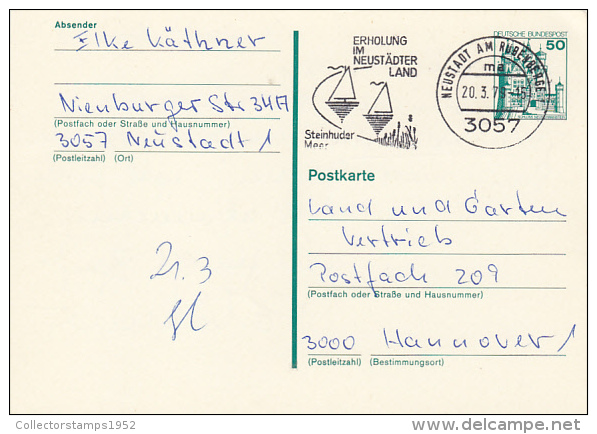 3301- NEUSCHWANSTEIN CASTLE, ARCHITECTURE, POSTCARD STATIONERY, 1979, GERMANY - Postcards - Used