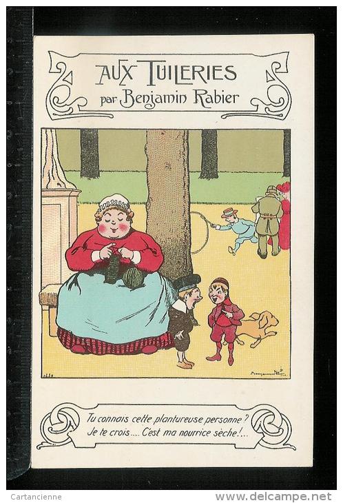 ILLUSTRATEUR BENJAMIN RABIER -  PUBLICITE SAMARITAINE -  Aux Tuileries - Rabier, B.