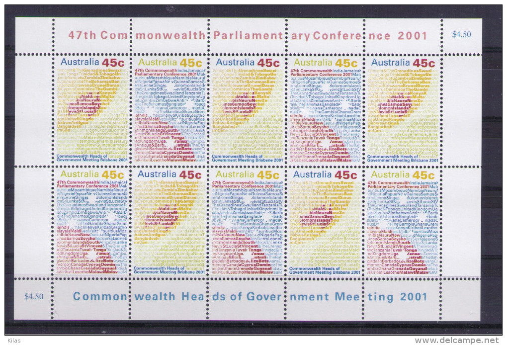 AUSTRALIA Commonwealth Conference - Feuilles, Planches  Et Multiples