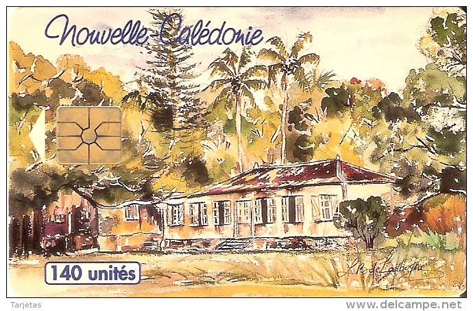 TARJETA DE NUEVA CALEDONIA DE 140 UNITES DE UNA CASA TIRADA 50000 - New Caledonia