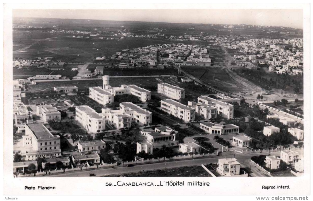 CASABLANCA - L'Hopital Militaire, Fotokarte Gel.1948 - Casablanca