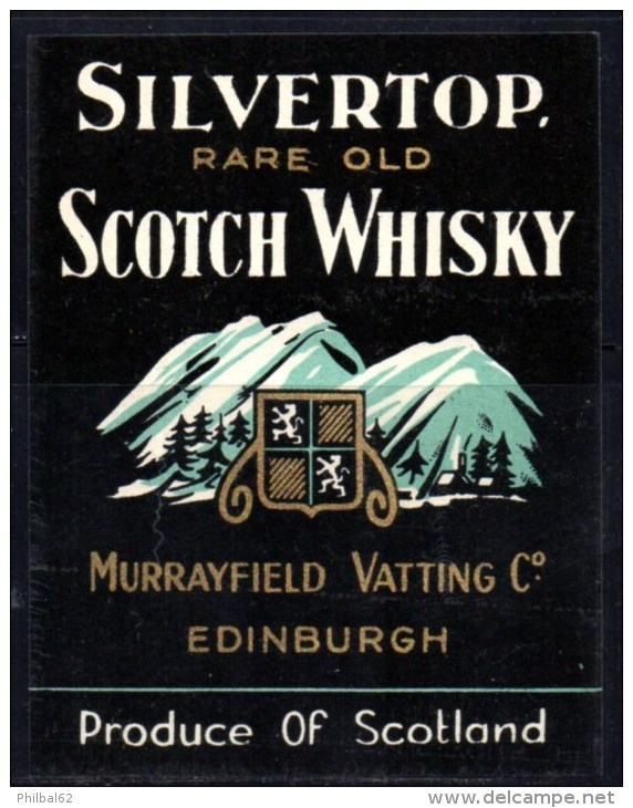Etiquette De Whisky, Rare Old Scotch Whisky, Silvertop , Ecosse. Murrayfield C° Edinburgh. - Whisky