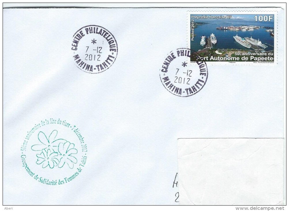 10668  30é Anniversaire De La Fête Du Tiare - MAHINA - TAHITI - 2012 - Covers & Documents