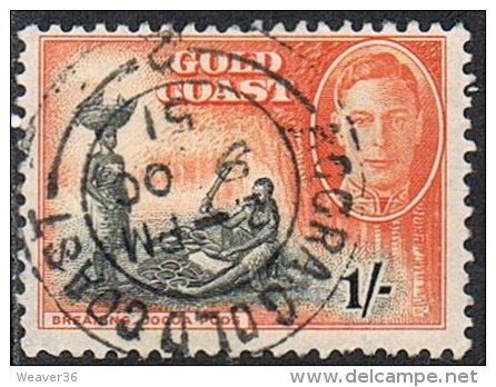 Gold Coast SG143 1948 Definitive 1/- Good/fine Used - Gold Coast (...-1957)