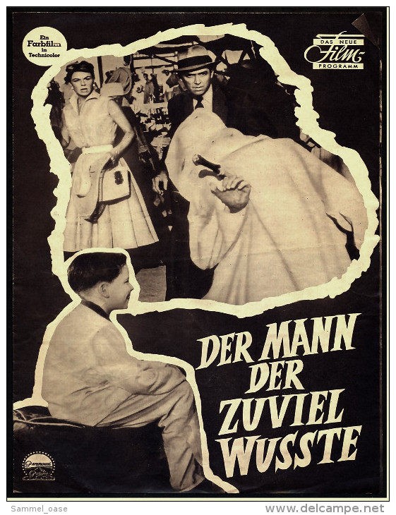 Das Neue Film-Programm Von Ca. 1950  -  "Der Mann Der Zuviel Wußte"  -  Mit James Stewart , Doris Day - Zeitschriften