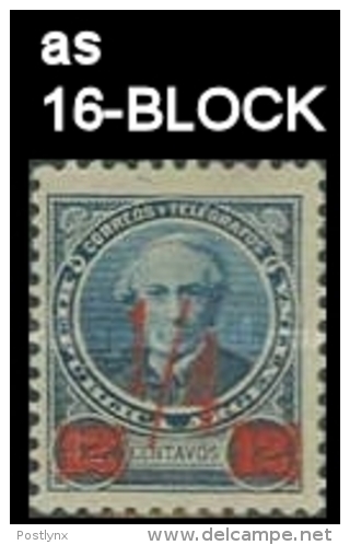 CV:€8.32 ARGENTINA 1890 Juan Bautista Alberti OVPT:1/4/12c 16-BLOCK   [Aufdruck,surimprimé] - Nuevos