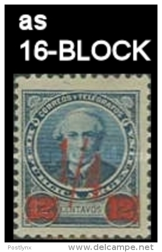 CV:€10.40 ARGENTINA 1890 Juan Bautista Alberti OVPT:1/4/12c 20-BLOCK    [Aufdruck,surimprimé] - Unused Stamps