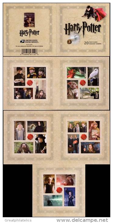 USA 2013 HARRY POTTER Prestige BOOKLET MNH CINEMA, BIRDS, JUDAICA - Other & Unclassified