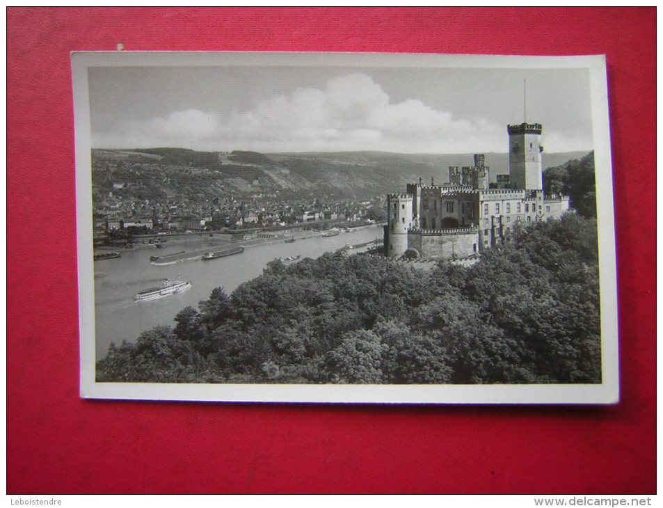 CPSM PHOTO GLACEE  ALLEMAGNE    SCHLOSS STOLZENFELS UND OBERLAHNSTEIN AM RHEIN      NON VOYAGEE - Lahnstein