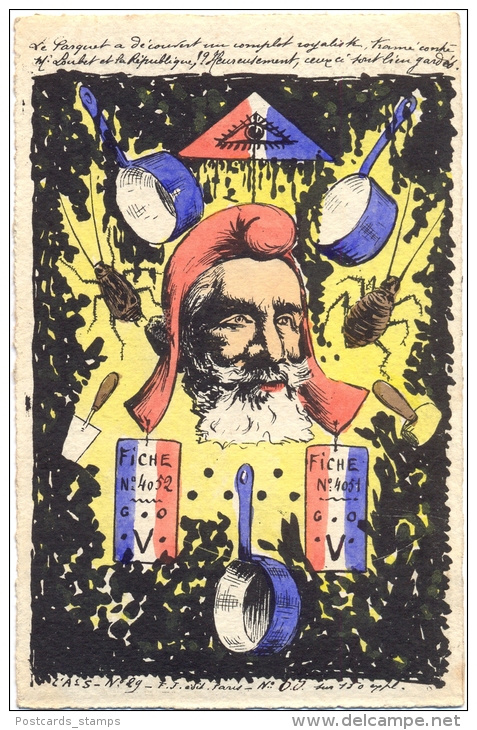Frankreich, Politische Karikatur, Sign. Orens, L`Actualiste Nr. 29, Auflage 150 Stück - Orens