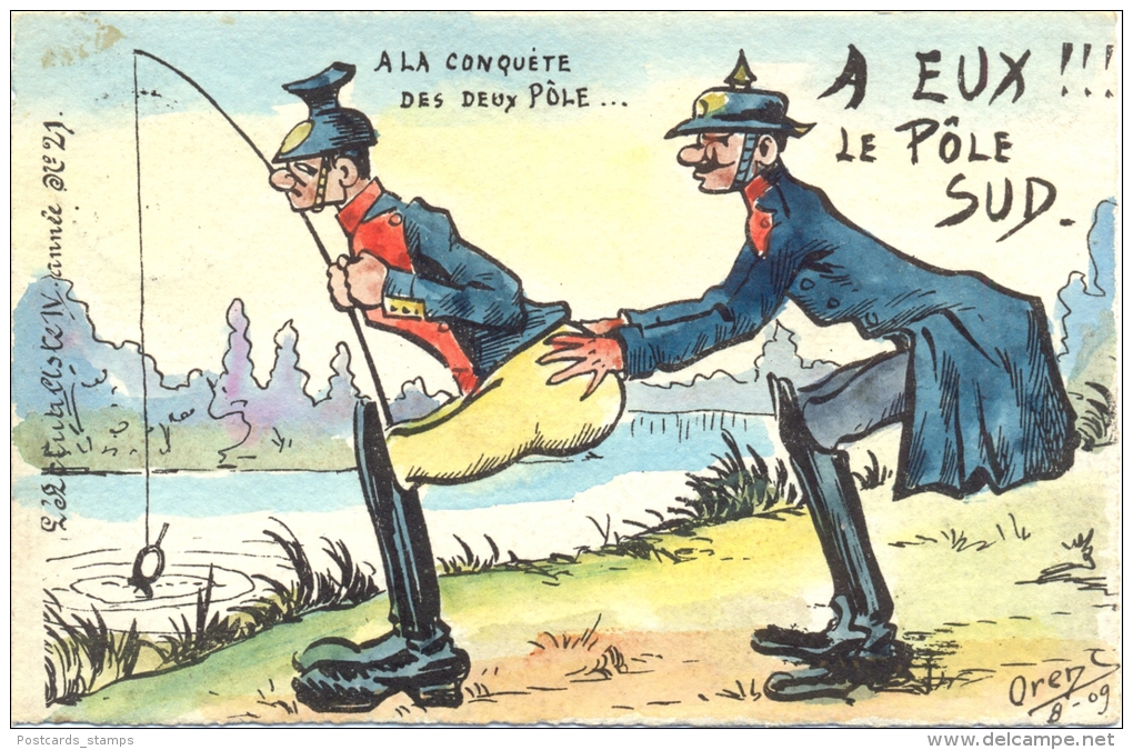 Frankreich, Politische Karikatur, Sign. Orens, L`Actualiste Nr. 21, 1909 - Orens