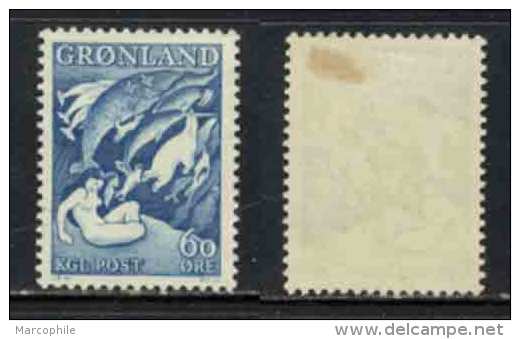 DANEMARK - GROENLAND - GREENLAND / 1957  TIMBRE POSTE # 30 *  (ref T861) - Neufs