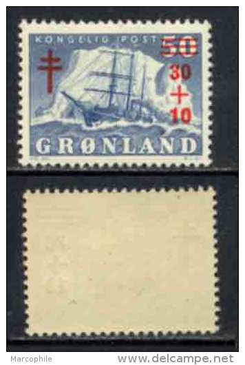 DANEMARK - GROENLAND - GREENLAND - TUBERCULOSE / 1958  TIMBRE POSTE # 31 **  (ref T709) - Neufs