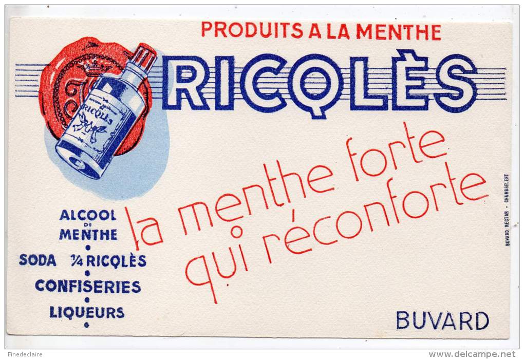 Buvard - Produits à La Menthe Riqlès - Dulces & Biscochos