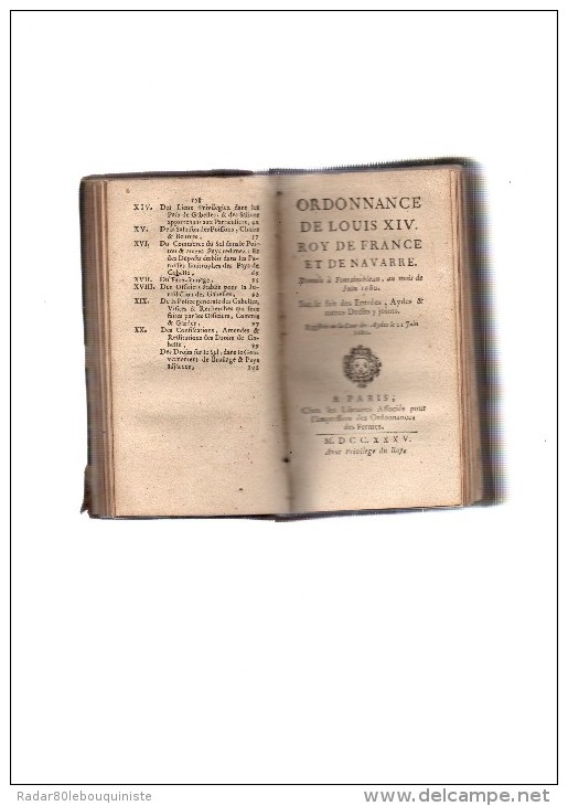 Tarif Général Des Droits De Sorties Et Entrées Du Royaume & Des Provinces,18 Sept.1664.[relié Avec] 4 Ouvrages Du 18e . - 1701-1800