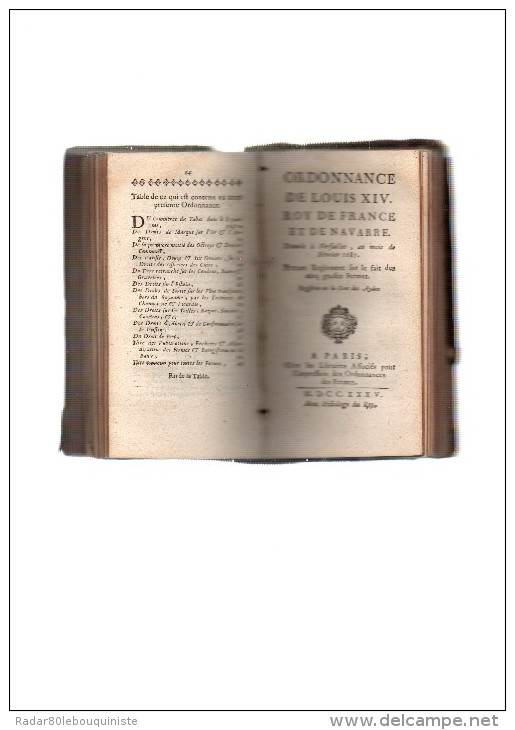 Tarif Général Des Droits De Sorties Et Entrées Du Royaume & Des Provinces,18 Sept.1664.[relié Avec] 4 Ouvrages Du 18e . - 1701-1800