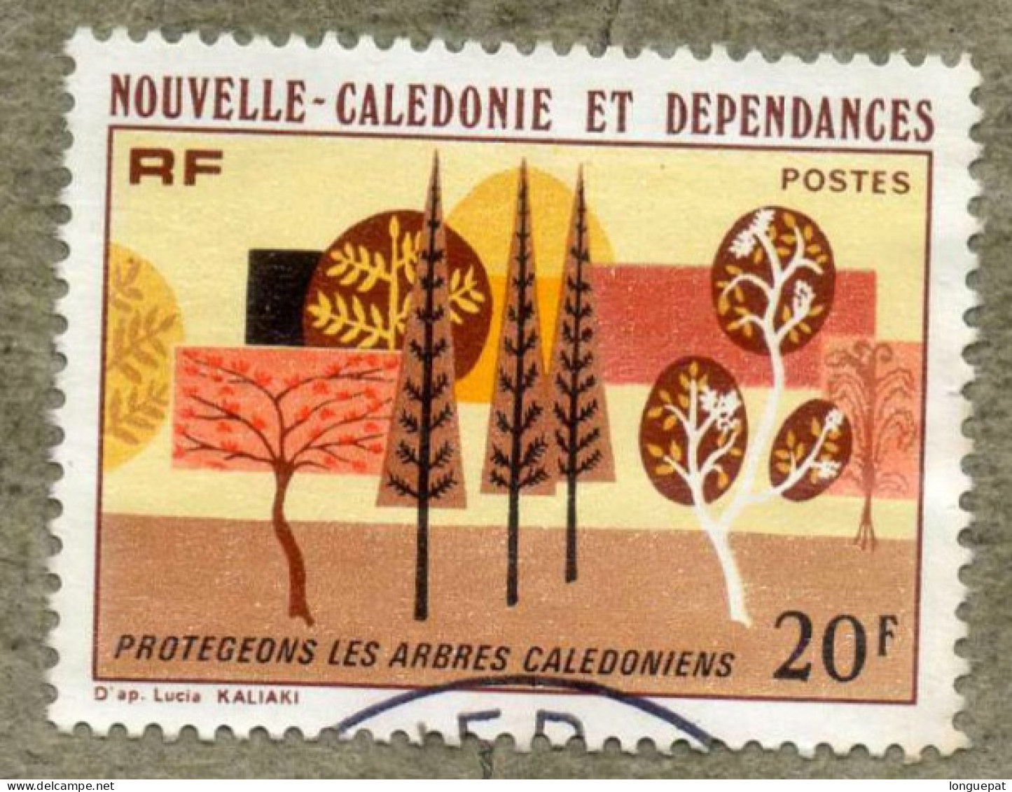 NOUVELLE-CALEDONIE : Protection Des Arbres : Arbres Stylisés - Environnement - Nature - Foresterie - - Used Stamps