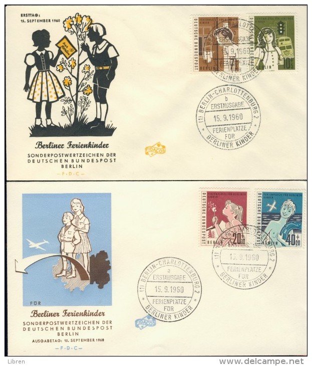 BL6-86 WEST BERLIN 1960 FDC MI 193-196 CHILDREN, ENFANTS, KINDEREN. - Andere & Zonder Classificatie