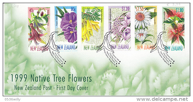 Neuseeland 1999. Native Tree Flowers (5.711) - Briefe U. Dokumente