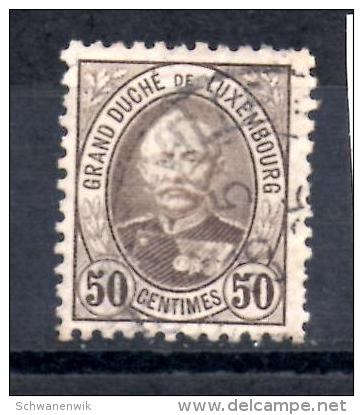 Luxemburg,  MiNr 63 C, Gez 11, Gestempelt, Zahnfehler - 1891 Adolphe Front Side