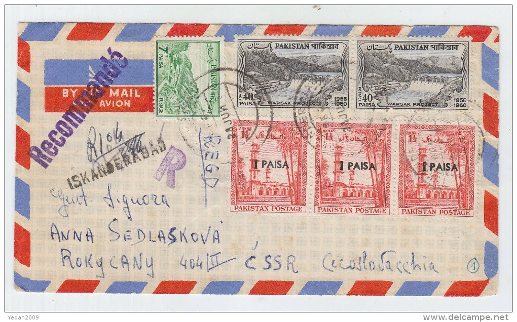 Pakistan REGISTERED AIRMAIL COVER - Pakistán