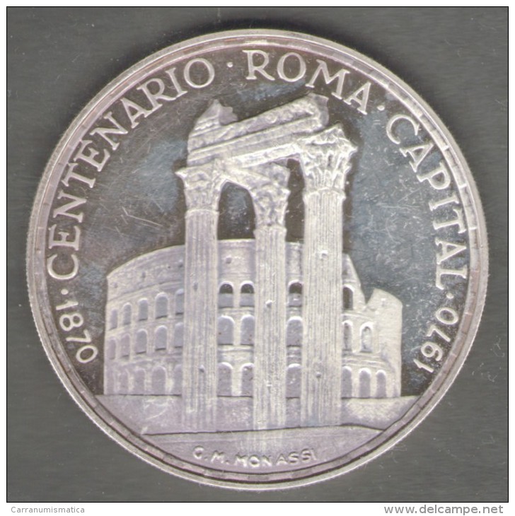 GUINEA 150 PESETAS GUINEANAS 1970 AG 1 OZ SILVER CENTENARIO ROMA CAPITAL - Guinea