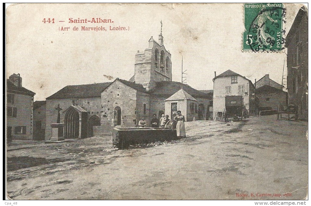 Lozre : St Alban, La Place - Saint Alban Sur Limagnole