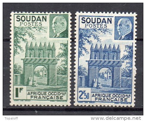 Soudan N°129 Neuf Sans Gomme Et 130 Neuf Charniere - Neufs