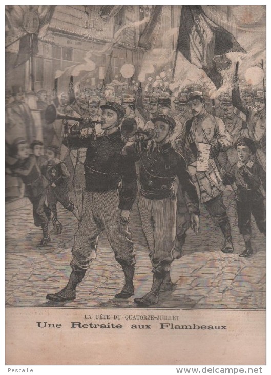 LE PETIT PARISIEN 21 07 1895 - PARIS 14 JUILLET - CHANTEUSE DES COURS EUGENIE BUFFET - - Le Petit Parisien