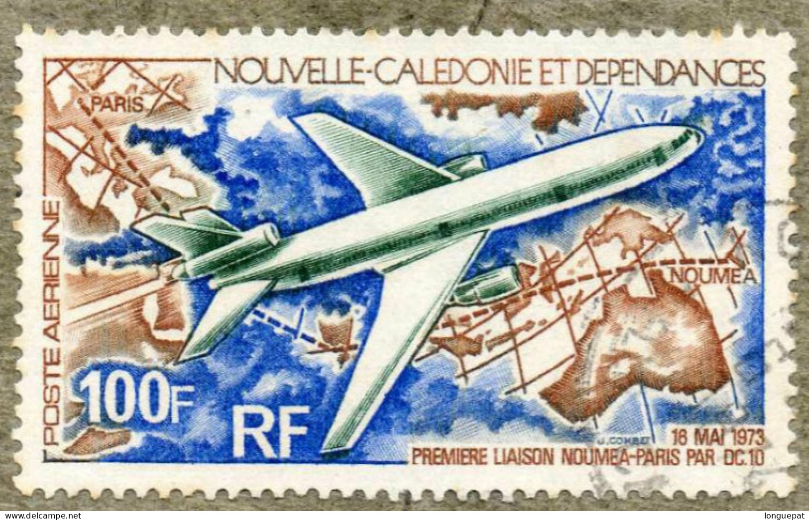 NOUVELLE-CALEDONIE : Aviation : 1ère Liaison Nouméa-Paris En DC 10 - Transport - Avions - - Used Stamps