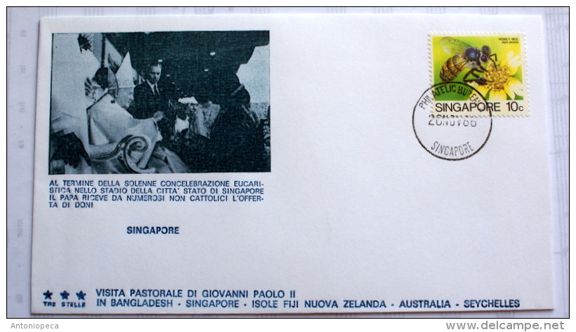 VATICANO 1986 - COMPLETE COLLECTION 17 FDC VISIT POPE JOHN PAUL II IN ASIA AND AUSTRALIA - Collections