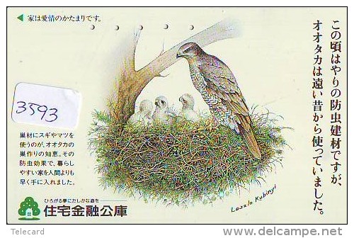 Telecarte Japon OISEAU (3593)    BIRD * JAPAN Phonecard * Vogel TELEFONKARTE - Pájaros Cantores (Passeri)