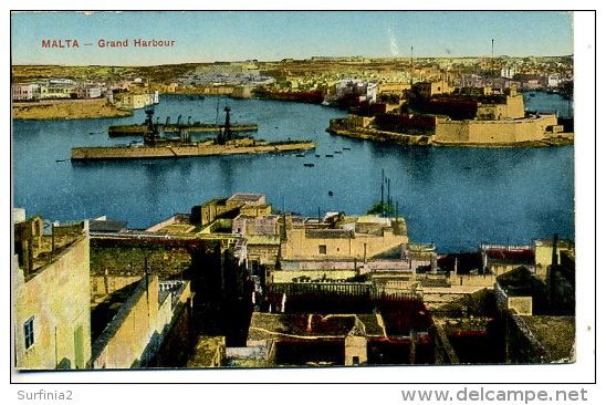 MALTA - GRAND HARBOUR (With Warships) - Malte