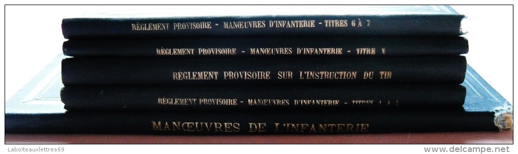 LOT 5 MANUELS INSTRUCTIONS MILITAIRES MANOEUVRES DE L'INFANTERIE-1902-1903-1904 - War 1939-45