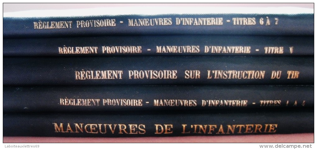 LOT 5 MANUELS INSTRUCTIONS MILITAIRES MANOEUVRES DE L'INFANTERIE-1902-1903-1904 - Guerre 1939-45