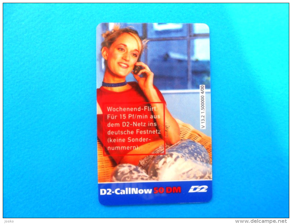 D2 - CallNow  50 DM  ( Germany Prepaid Card ) GSM Remote Prepayee Carte * Deutschland - Cellulari, Carte Prepagate E Ricariche