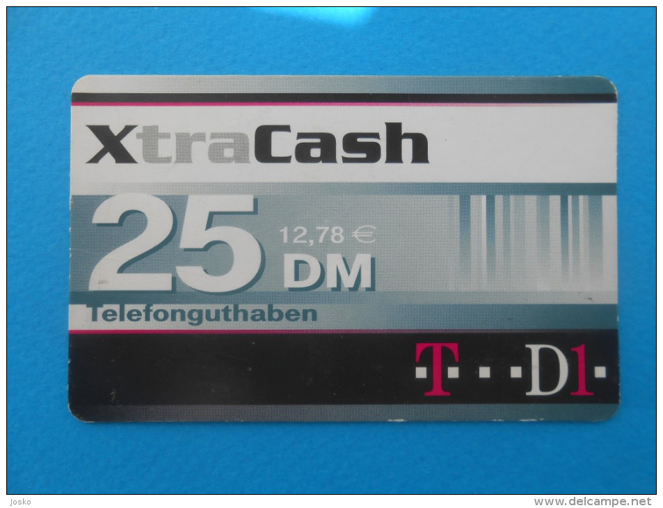 XtraCash T...D1.  25 DM Telefonguthaben ( Germany Prepaid Card ) GSM Remote Prepayee Carte * Deutschland - [2] Prepaid