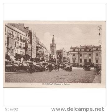 ITLATP1321C-LFTD3140TRISTA RJETA POSTAL DE ESPAÑA.Paseo De La Falange.SEVILLA.LA GIRALDA Al Fondo.Coches Y Personas. - Islam