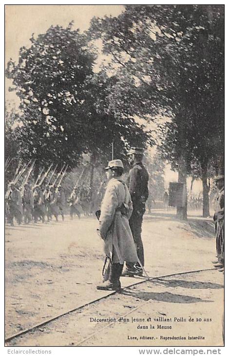 Thème Guerre 14/18    Décoration D'un Jeune Poilu De 20 Ans Dans La Meuse  (2 Cartes) - War 1914-18