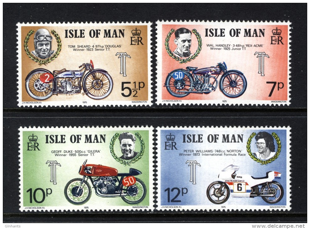 GB ISLE OF MAN IOM - 1975 TT RACES SET (4V) FINE MNH ** SG 63-66 - Isle Of Man