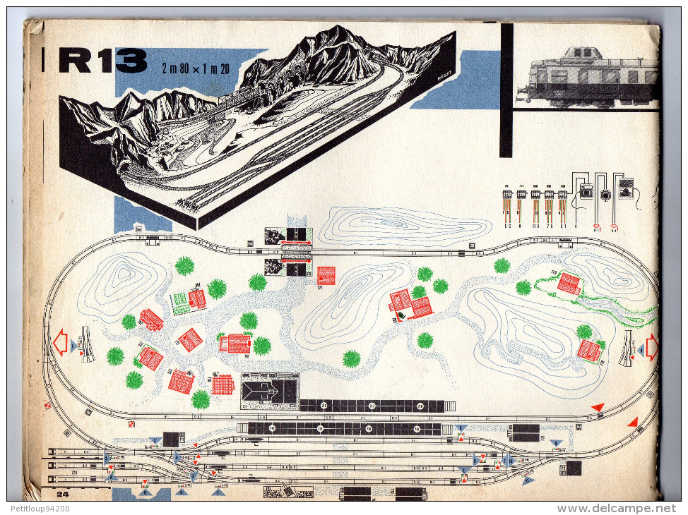 CATALOGUE JOUEF  Plans De Réseaux HO  Circuits/Rails/Alimentations  ANNEE 1965 - Francés