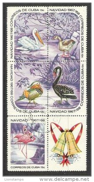 Cuba - Scott 1313-1317  Birds / Christmas - Used Stamps