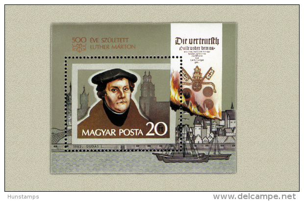 Hungary 1983. Martin Luther Sheet MNH (**) Michel: Block 165A / 5.50 EUR - Unused Stamps