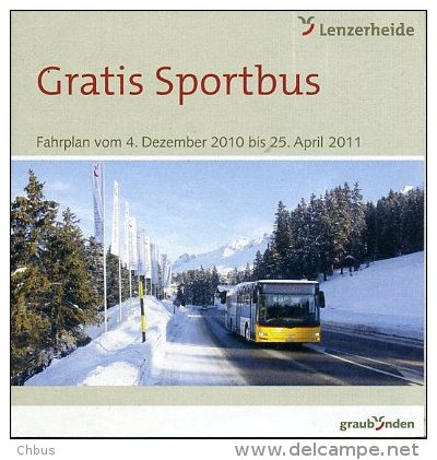 Fahrplan Sportbus Lenzerheide Postauto Car Postal - Europa
