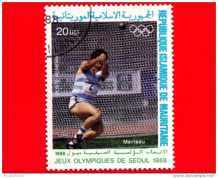 MAURITANIA - Nuovo Obl. - 1988 - Olimpiadi Estive, Seoul - Lancio Del Martello - Posta Aerea -  20 - Mauritania (1960-...)