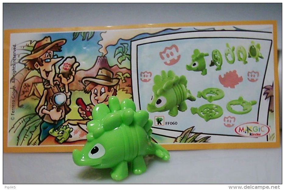 KINDER 2014 MIXART DINOSAURE VERT FF060  + BPZ - Montabili